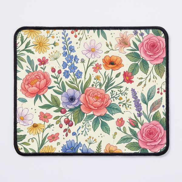 Item preview, House Vintage Botanical Wildflower Garden Rose Floral Pattern designed and sold by ART ATTACK ZONE.