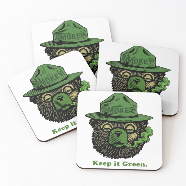 Item preview, Smokey the Bear Smoking Joint Keep It Green Funny  designed and sold by AdolphGarnerArt.