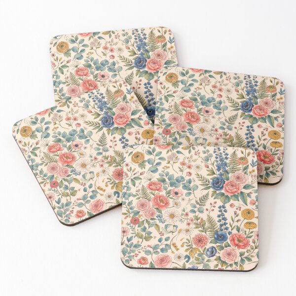 Item preview, City Vintage Botanical Wildflower Garden Rose Floral Pattern designed and sold by ART ATTACK ZONE.