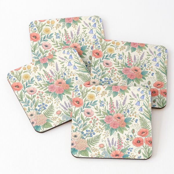 Item preview, Farm Vintage Botanical Wildflower Garden Rose Floral Pattern designed and sold by ART ATTACK ZONE.