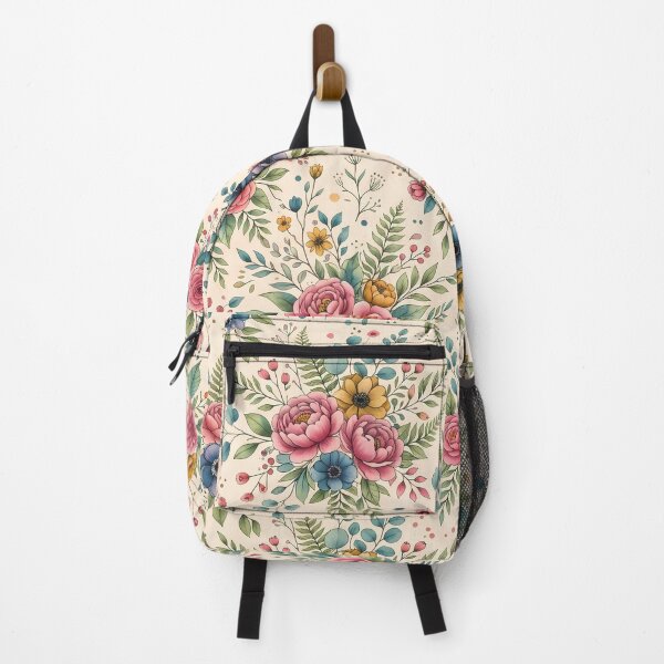 Item preview, Nature Vintage Botanical Wildflower Garden Rose Floral Pattern designed and sold by ART ATTACK ZONE.