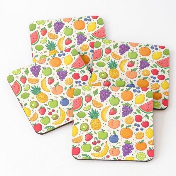 Item preview, Vibrant Fresh Summer Fruit Citrus Berry Pattern designed and sold by ART ATTACK ZONE.