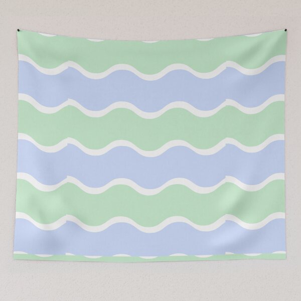 Item preview, Blue and Green Wave Stripe designed and sold by MelWye.