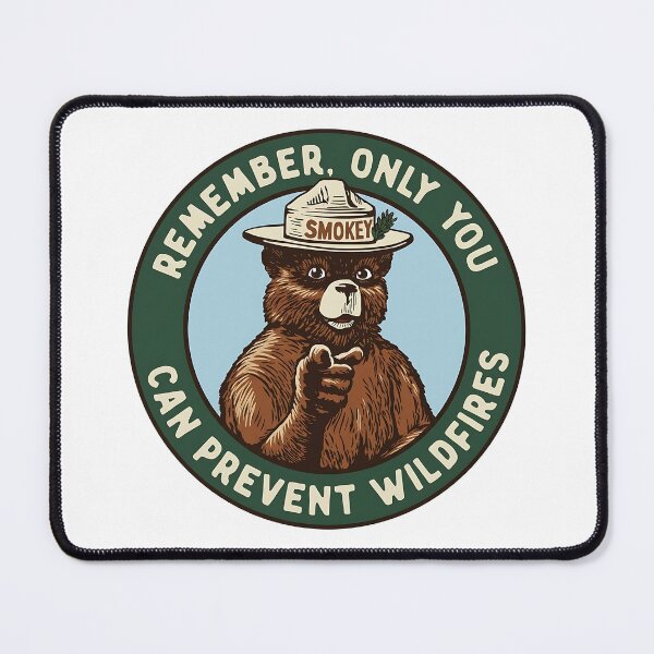 Item preview, Smokey Bear Remember Only You Can Prevent Wildfires Vintage Badge designed and sold by AdolphGarnerArt.