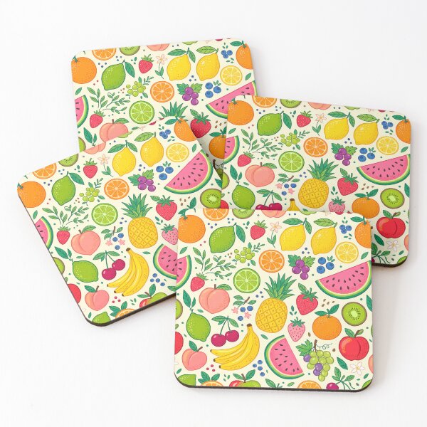 Item preview, ORange Vibrant Fresh Summer Fruit Citrus Berry Pattern designed and sold by ART ATTACK ZONE.