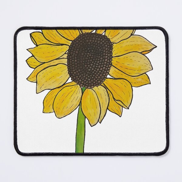 Item preview, Sunflower with Ink Details designed and sold by Lisa Neuman Watercolors.