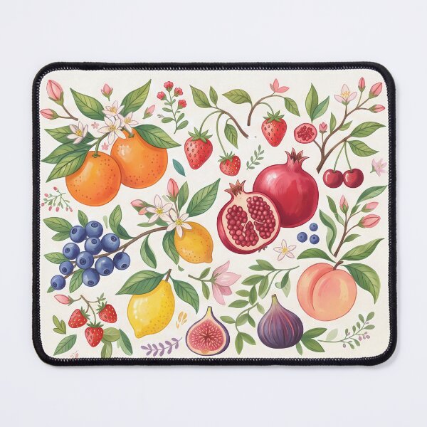 Item preview, Retro Vibrant Fresh Summer Fruit Citrus Berry Pattern designed and sold by ART ATTACK ZONE.