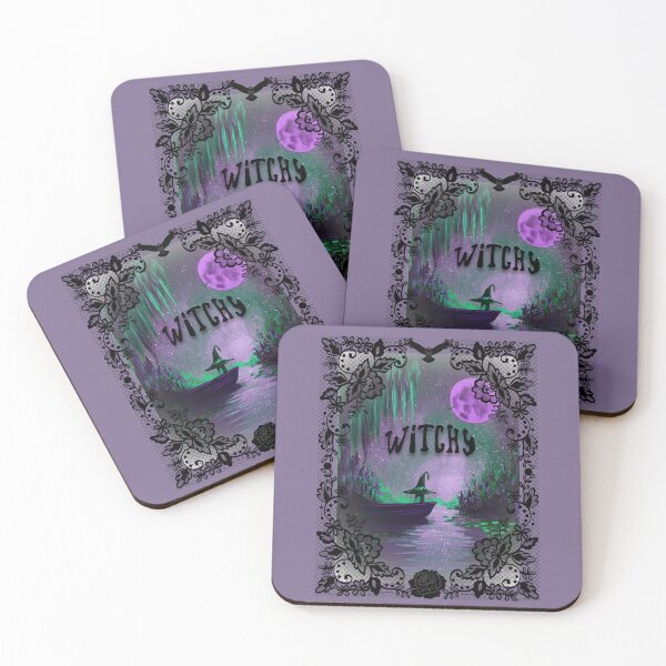 Item preview, Witchy Swamp Boat and Glowing Moon designed and sold by ArtistsAtticWI.