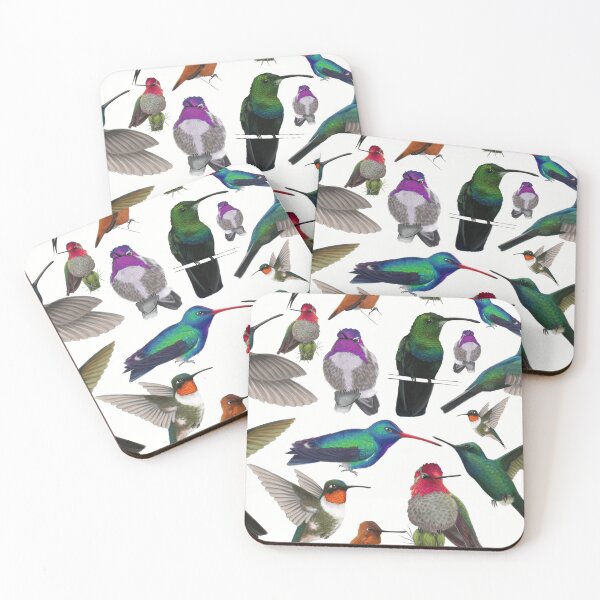 Item preview, Hummingbirds - white designed and sold by Wildlife Art by Holly.