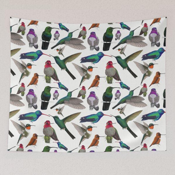 Item preview, Hummingbirds - white designed and sold by Wildlife Art by Holly.