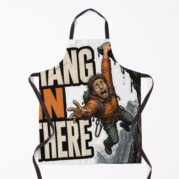 Item preview, Funny Rock Climber Hang In There Motivational Art designed and sold by LavIsInTheAir.