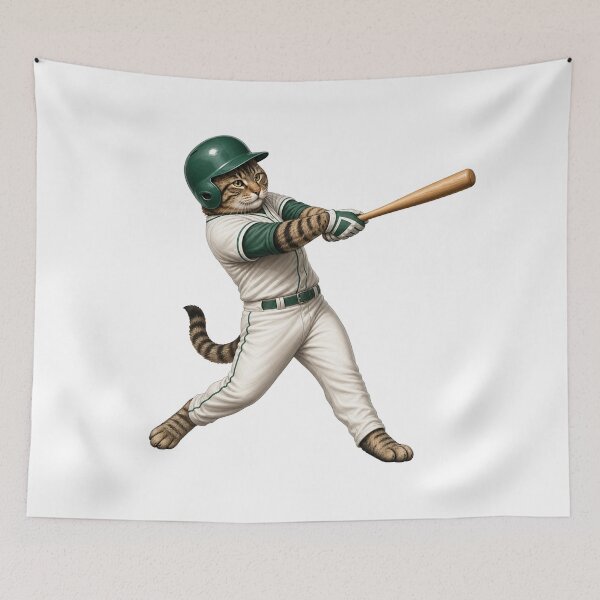 Item preview, Baseball Cat Batter Gift designed and sold by Wenvilgrace.