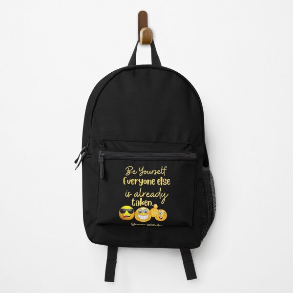 Item preview, Be Yourself Motivational Quote with funny emoji's designed and sold by TetelestaiWeave.