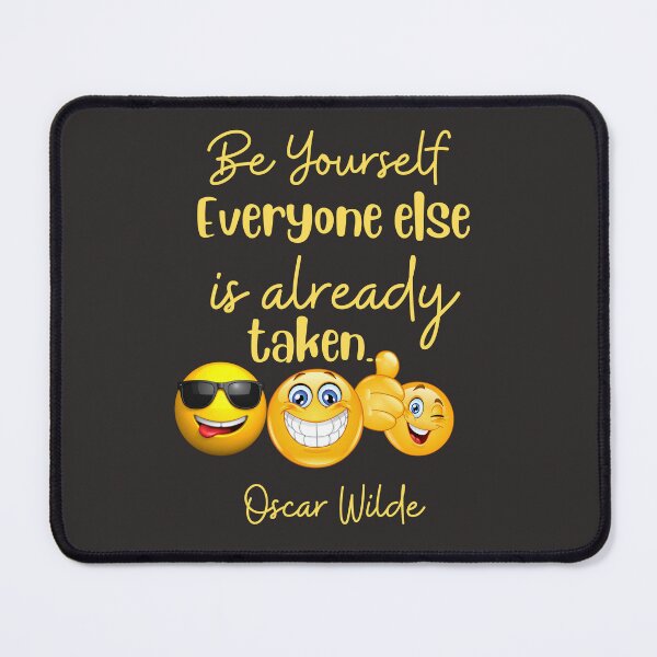 Item preview, Be Yourself Motivational Quote with funny emoji's designed and sold by TetelestaiWeave.