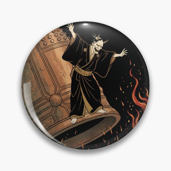 Item preview, Hannya Demon on Temple Bell in Flames Ukiyo-e designed and sold by TokyoUkiyoHouse.
