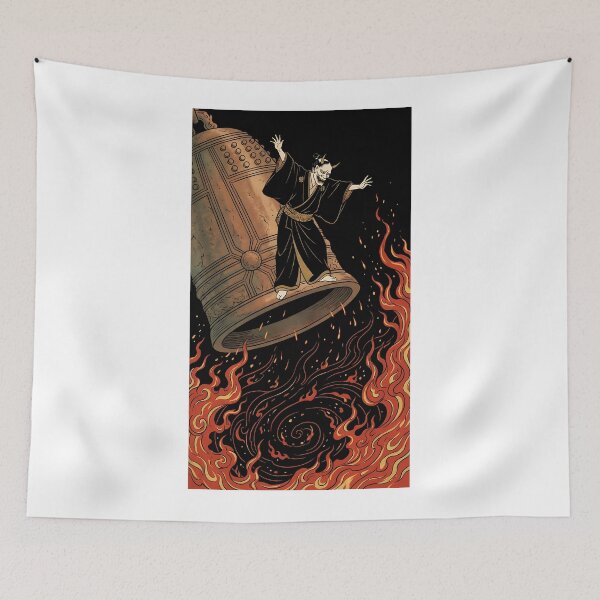 Item preview, Hannya Demon on Temple Bell in Flames Ukiyo-e designed and sold by TokyoUkiyoHouse.