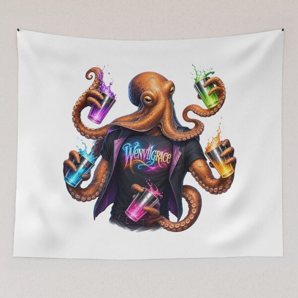 Item preview, Octopus Bartender Gift designed and sold by Wenvilgrace.