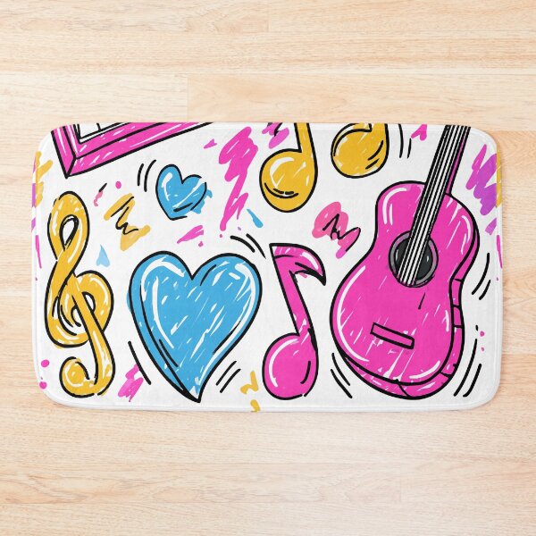 Item preview, Colorful Music Marker Scribble Print Pattern designed and sold by RichardRags.