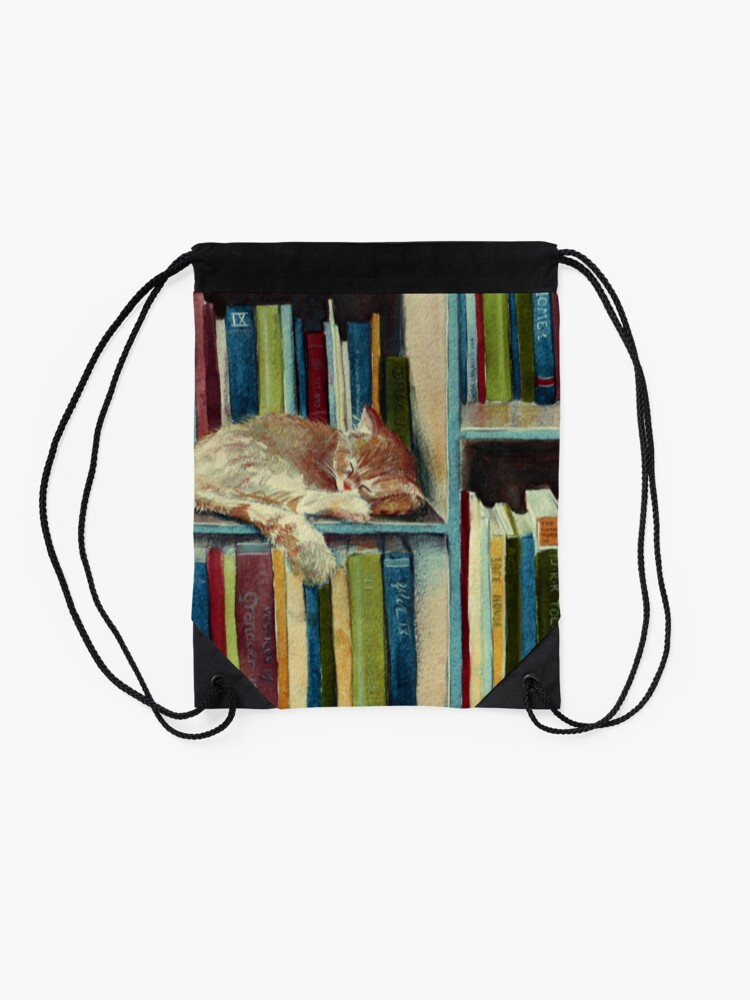 Alternate view of Quite Well Read Drawstring Bag