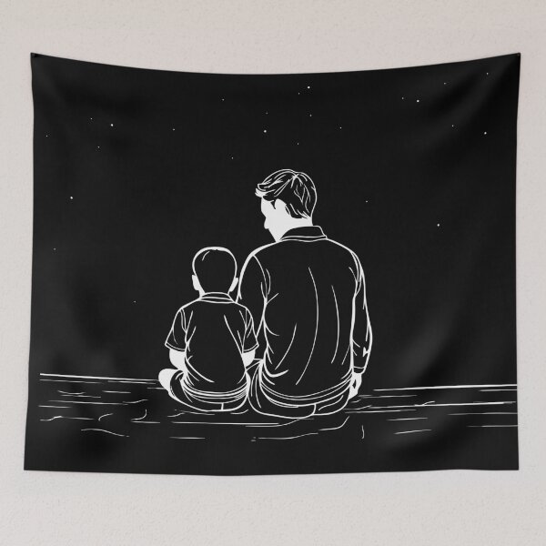 Item preview, Father and Son Under the Stars designed and sold by Design Atlas.
