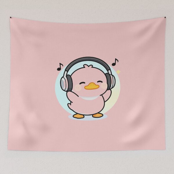 Item preview, Cute Duck with Headphones Listening to Music | Funny Animal Music Lover designed and sold by CREATIVE HIVE.