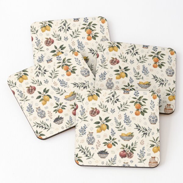 Item preview, Mediterranean Citrus Olive and Ceramic Pattern designed and sold by QCena.