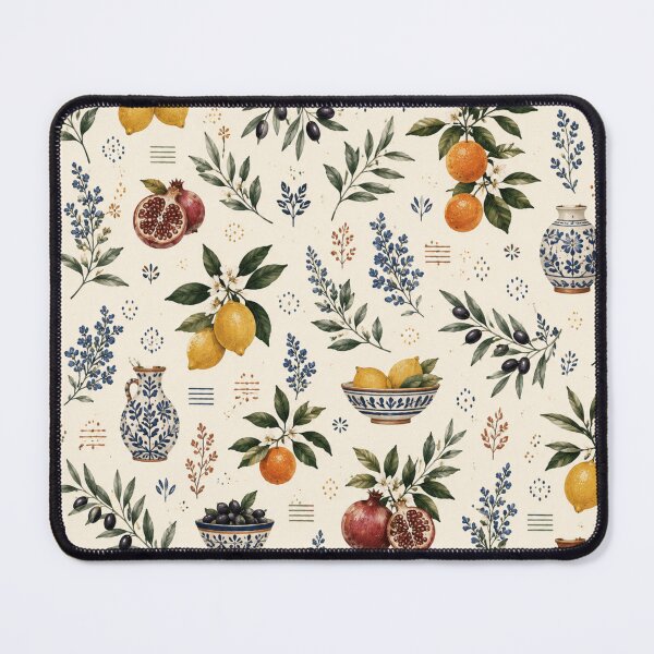 Item preview, Mediterranean Citrus Olive and Ceramic Pattern designed and sold by QCena.