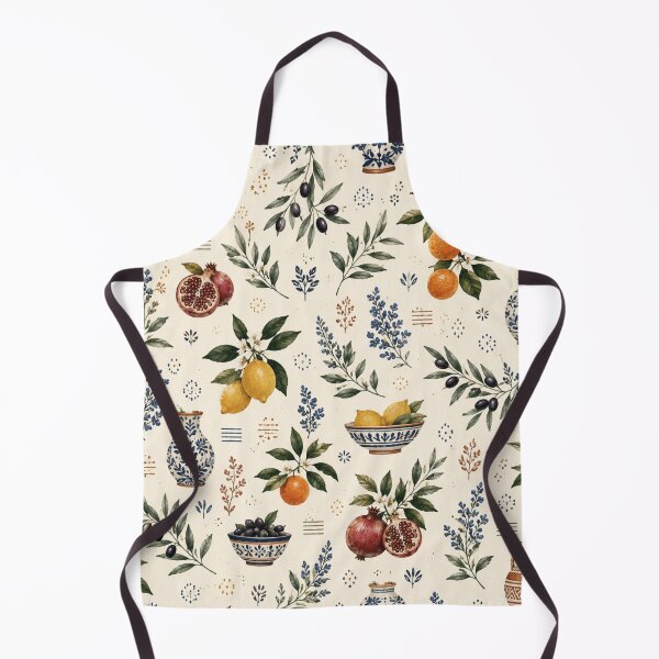Item preview, Mediterranean Citrus Olive and Ceramic Pattern designed and sold by QCena.