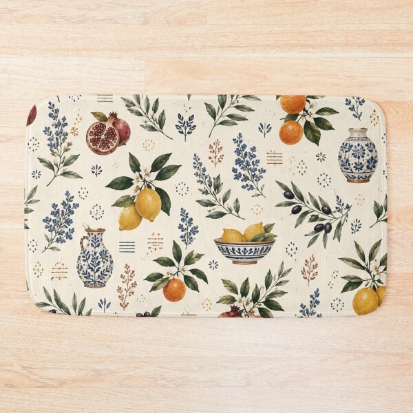 Item preview, Mediterranean Citrus Olive and Ceramic Pattern designed and sold by QCena.