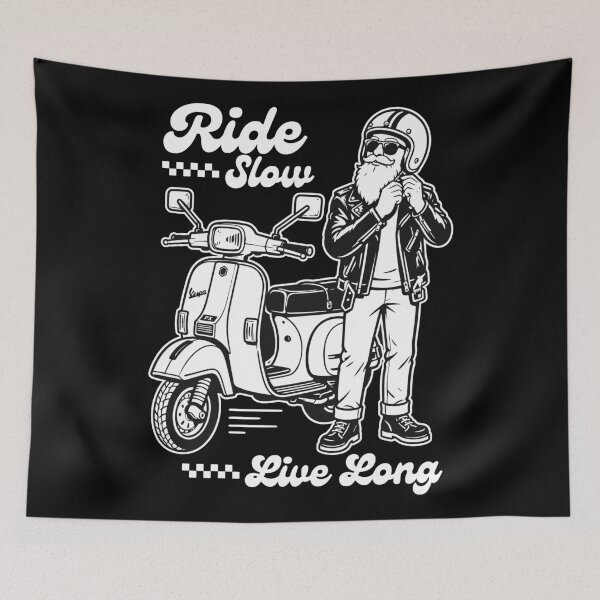 Item preview, Vespa scooter Ride Slow, long live designed and sold by Leeded.