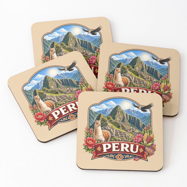 Item preview, Peru - Machu Picchu, Andes Mountains and Llama designed and sold by Myra365Art.