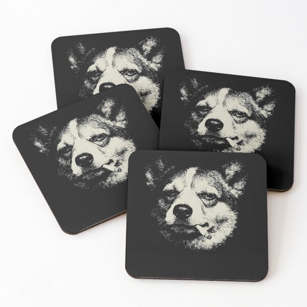 Item preview, Dog Smoking Cigarette Funny Corgi Meme designed and sold by Apparel-Vortex.