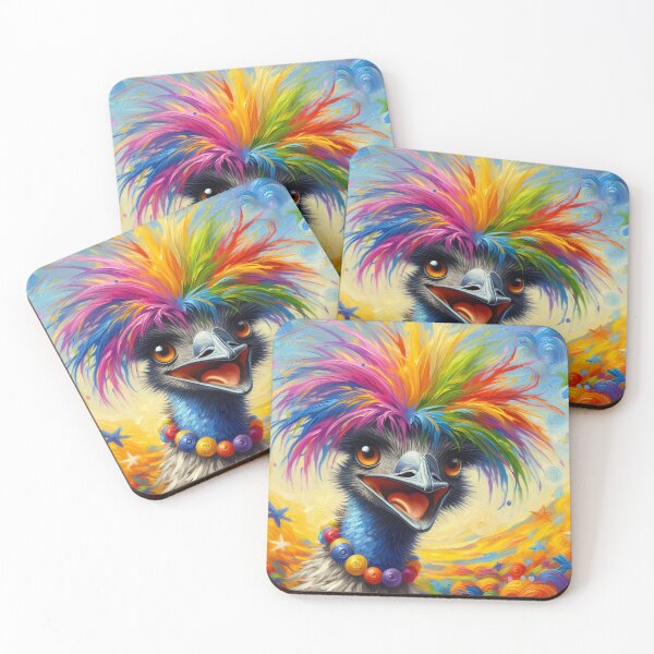 Item preview, Colorful Emu - party on! designed and sold by ZestArtStudio.