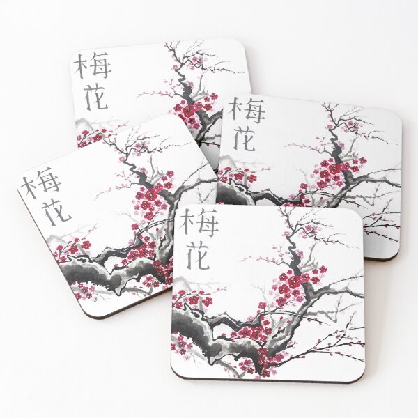 Item preview,  Sumi-e Plum Blossom Ink Painting Art designed and sold by Skayana.