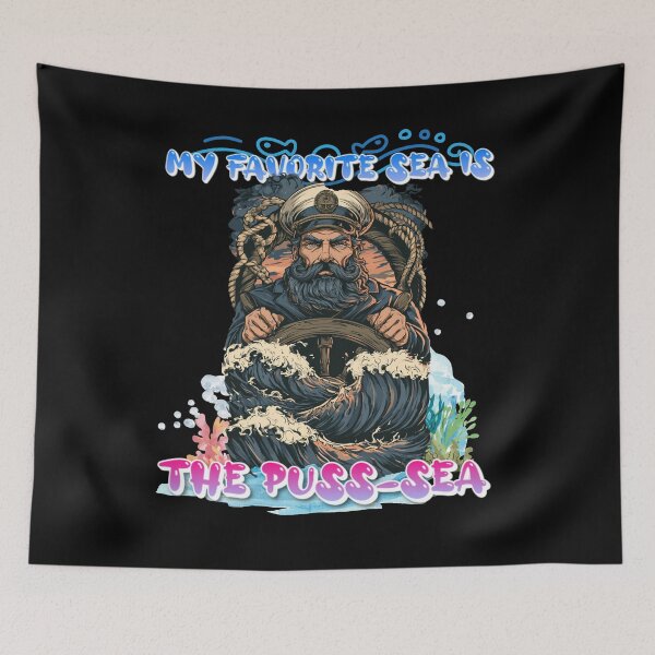 Item preview, My Favorite Sea is The Puss-sea Funny Adult Design designed and sold by DarkRelicStudio.