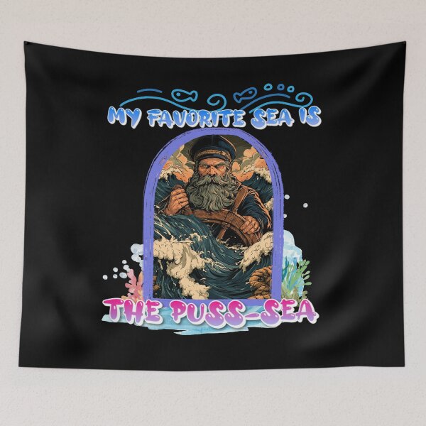 Item preview, My Favorite Sea is The Puss-sea Funny Adult Design designed and sold by DarkRelicStudio.