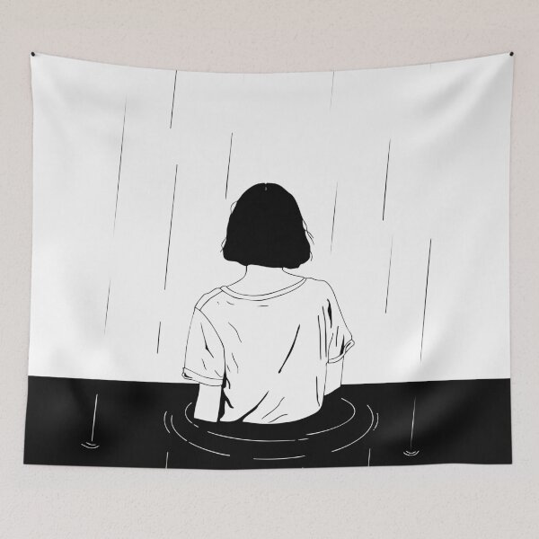Item preview, Lonely Silhouette in the Rain designed and sold by Design Atlas.