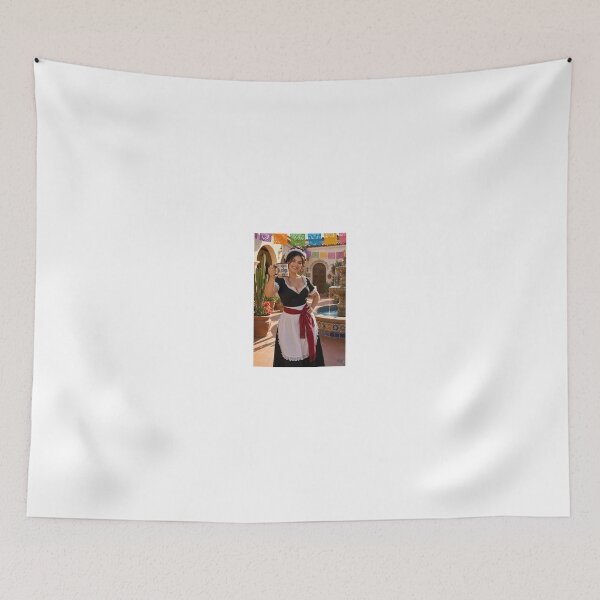 Item preview, Smiling Woman Holding Amigo Mug in Courtyard designed and sold by CathryneDelamort.