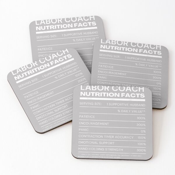 Item preview, Funny Labor Coach Nutrition Facts for Husband Dad to Be designed and sold by GreggRoss.