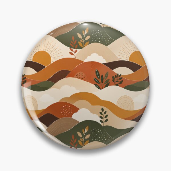 Item preview, Retro Abstract Landscape Seamless Pattern designed and sold by Kooyana04.