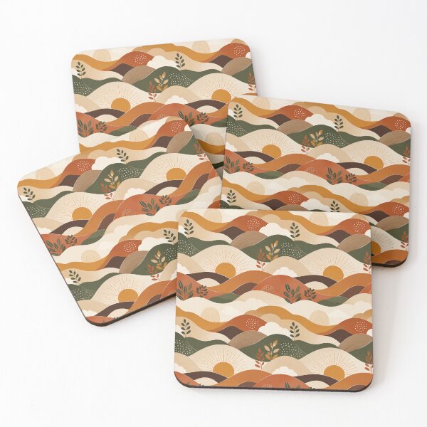 Item preview, Retro Abstract Landscape Seamless Pattern designed and sold by Kooyana04.
