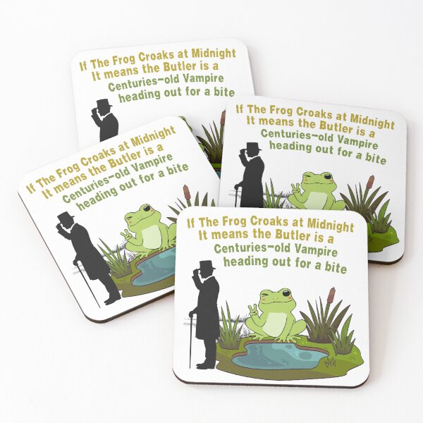 Item preview, Vampire Lore Frog Humor Quote - Is the Butler a Vampire designed and sold by aliyeus.