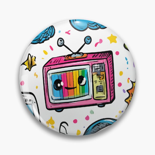 Item preview, Colorful Cute Kawaii Color Tv Print Pattern designed and sold by RichardRags.