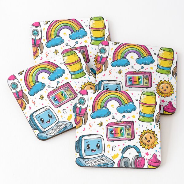 Item preview, Colorful Cute Kawaii Color Tv Print Pattern designed and sold by RichardRags.