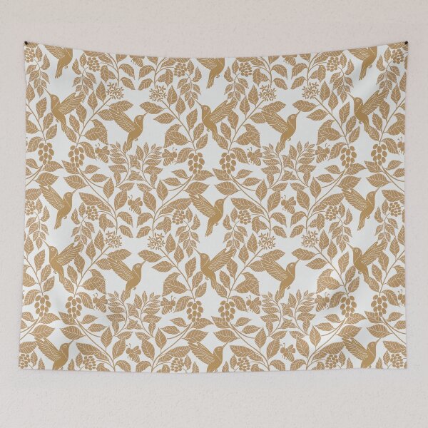 Item preview, Medium Coffee plants, coffee garden, hummingbird and bees, coffee arabica  designed and sold by DColourMuse.
