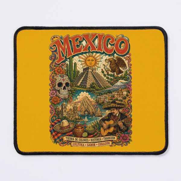 Item preview, Mexico Vibrant Culture and History Vintage Travel Poster designed and sold by Skyrocketz.