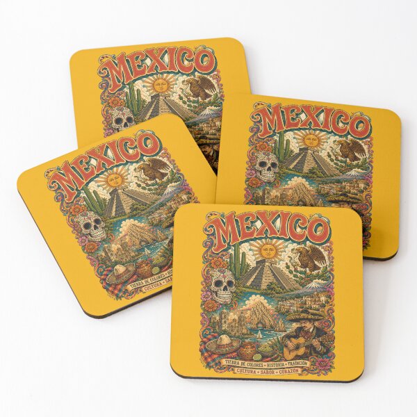 Item preview, Mexico Vibrant Culture and History Vintage Travel Poster designed and sold by Skyrocketz.
