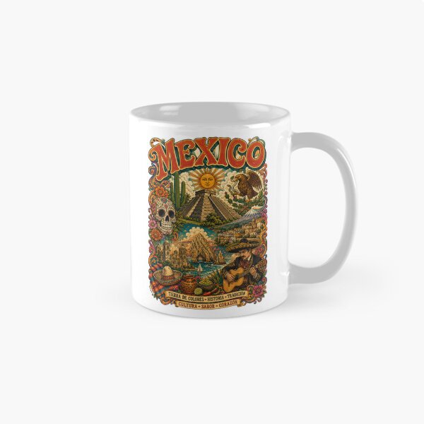 Item preview, Mexico Vibrant Culture and History Vintage Travel Poster designed and sold by Skyrocketz.