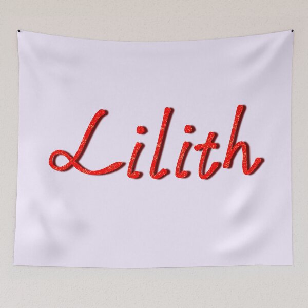 Item preview, Lilith Name in Red Glitter Script designed and sold by SweetLilith.