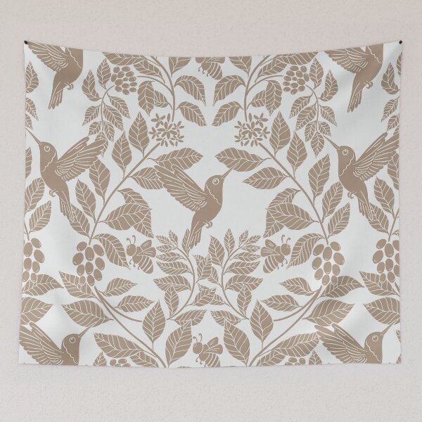 Item preview, Coffee plants, coffee garden, hummingbird and bees, coffee arabica  designed and sold by DColourMuse.